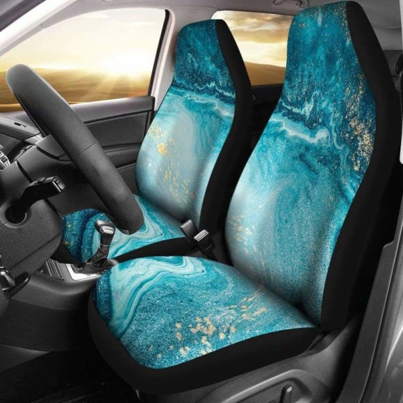 Teal Marble Cl Car Seat Covers 110424 - YourCarButBetter
