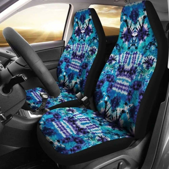 Teal Purple And Blue Tie Dye Car Seat Covers 154230 - YourCarButBetter