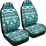 Teal Tribal Car Seat Covers 110424 - YourCarButBetter