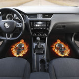 Terrified Flame Skull Car Floor Mats 210802 - YourCarButBetter