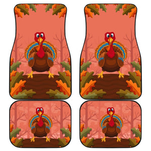 Thanksgiving Cute Turkey Car Floor Mats 211305 - YourCarButBetter