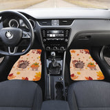 Thanksgiving Turkey Happy Moments With Autumn Leaves Car Floor Mats 211305 - YourCarButBetter