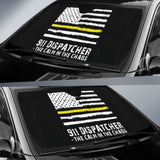 The Calm Voice In The Chaos 911 Dispatchers Thin Yellow Line Car Auto Sun Shades 213003 - YourCarButBetter