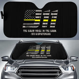 The Calm Voice In The Dark 911 Dispatchers Thin Yellow Line Car Auto Sun Shades 213003 - YourCarButBetter