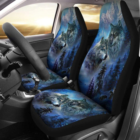 The Mountain Wolf Car Seat Cover Custom Style 212402 - YourCarButBetter