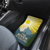 The River Is Calling And I Must Go Retro Fishing Car Floor Mats 182417 - YourCarButBetter