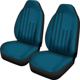 Thin Black Line Blue American Flag Car Seat Covers 211206 - YourCarButBetter