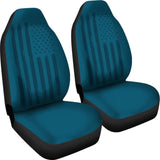 Thin Black Line Blue American Flag Car Seat Covers 211206 - YourCarButBetter