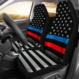 Thin Blue And Red Line Flag Car Seat Covers Amazing Gift 101819 - YourCarButBetter