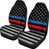 Thin Blue And Red Line Flag Car Seat Covers Amazing Gift 101819 - YourCarButBetter
