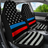 Thin Blue And Red Line Flag Car Seat Covers Amazing Gift 101819 - YourCarButBetter
