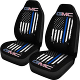 Thin Blue Line American Flag Mix GMC Car Seat Covers 212601 - YourCarButBetter