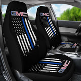 Thin Blue Line American Flag Mix GMC Car Seat Covers 212601 - YourCarButBetter