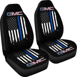 Thin Blue Line American Flag Mix GMC Car Seat Covers 212601 - YourCarButBetter