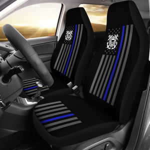 Thin Blue Line American Flag US Coast Guard Car Seat Covers Custom 1 210701 - YourCarButBetter