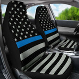 Thin Blue Line Flag Car Seat Covers 153908 - YourCarButBetter