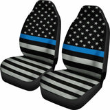 Thin Blue Line Flag Car Seat Covers 153908 - YourCarButBetter