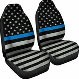 Thin Blue Line Flag Car Seat Covers 153908 - YourCarButBetter