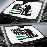 Thin Green Line American Flag Car Seats Covers Honoring Military 213003 - YourCarButBetter