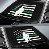 Thin Green Line American Flag Custom Car Accessories Car Auto Sun Shades 213003 - YourCarButBetter