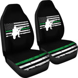 Thin Green Line American Flag Custom Car Accessories Car Seat Covers 213003 - YourCarButBetter