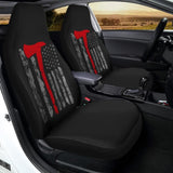 Thin Red Line American Flag Axe Firefighter Car Seat Covers 103131 - YourCarButBetter