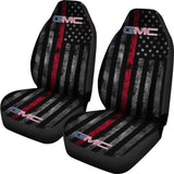 Thin Red Line American Flag Mix GMC Car Seat Covers 212601 - YourCarButBetter