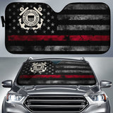 Thin Red Line American Flag US Coast Guard Car Auto Sun Shades Custom 1 210701 - YourCarButBetter