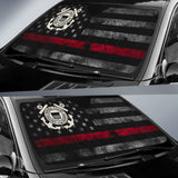 Thin Red Line American Flag US Coast Guard Car Auto Sun Shades Custom 1 210701 - YourCarButBetter