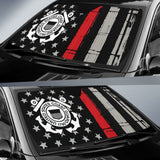 Thin Red Line American Flag US Coast Guard Car Auto Sun Shades Custom 2 210701 - YourCarButBetter