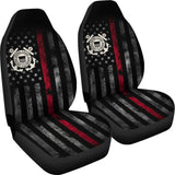 Thin Red Line American Flag US Coast Guard Car Seat Covers Custom 1 210701 - YourCarButBetter
