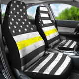 Thin Yellow Line American Flag Car Seat Covers 103131 - YourCarButBetter