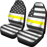 Thin Yellow Line American Flag Car Seat Covers 103131 - YourCarButBetter