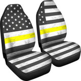 Thin Yellow Line American Flag Car Seat Covers 103131 - YourCarButBetter