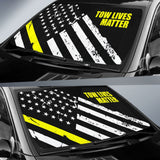 Thin Yellow Line Tow Lives Matter Car Auto Sun Shades 213003 - YourCarButBetter