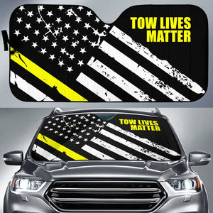 Thin Yellow Line Tow Lives Matter Car Auto Sun Shades 213003 - YourCarButBetter