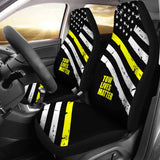 Thin Yellow Line Tow Lives Matter Car Seat Covers 213003 - YourCarButBetter