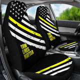 Thin Yellow Line Tow Lives Matter Car Seat Covers 213003 - YourCarButBetter