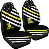 Thin Yellow Line Tow Lives Matter Car Seat Covers 213003 - YourCarButBetter