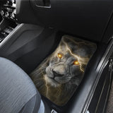 Thunder Lightning Powerful Yellow Eyes Lion Car Floor Mats 212702 - YourCarButBetter