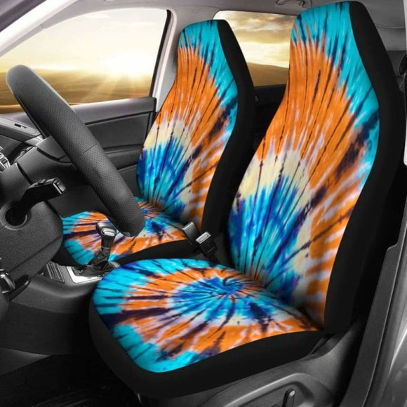 Tie Dye Blue Pattern Car Seat Covers 154230 - YourCarButBetter