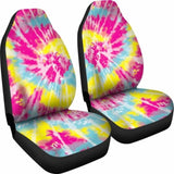 Tie Dye Car Seat Covers Pink Yellow Blue Bright 154230 - YourCarButBetter