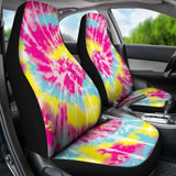 Tie Dye Car Seat Covers Pink Yellow Blue Bright 154230 - YourCarButBetter