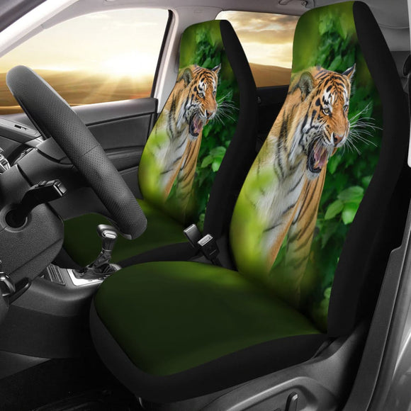 Tiger and Green Forest Car Seat Covers 212503 - YourCarButBetter