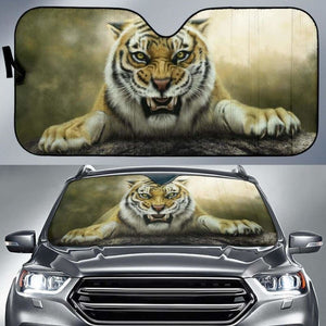 Tiger Artwork Roaring Car Sun Shade 172609 - YourCarButBetter