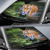 Tiger Big Cat Swim Hd Car Sun Shade 172609 - YourCarButBetter