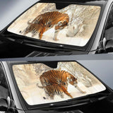 Tiger Cub Snow Winter 4K Car Sun Shade 172609 - YourCarButBetter