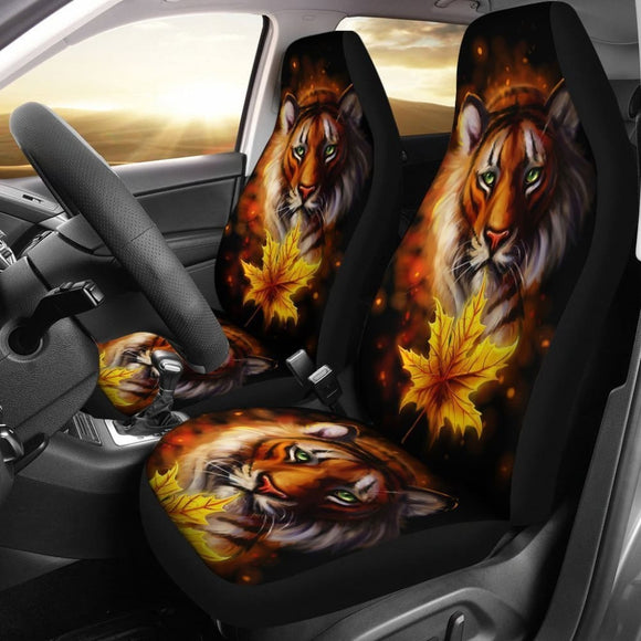 Tiger Digital Art Animal Car Seat Covers 2 174510 - YourCarButBetter