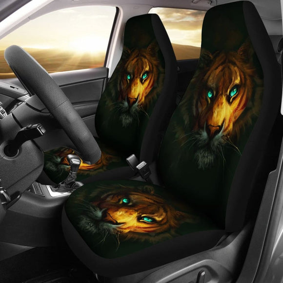 Tiger Digital Art Animal Car Seat Covers 3 174510 - YourCarButBetter