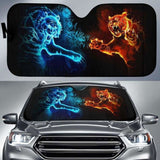 Tiger Fire And Ice Car Sun Shades 172609 - YourCarButBetter